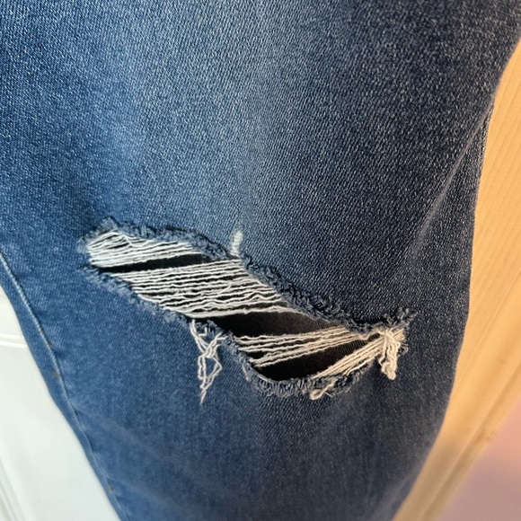 Good American X Zara High-Rise Skinny Jeans Size 30 Plus Denim Distressed NWT - Picture 4 of 13